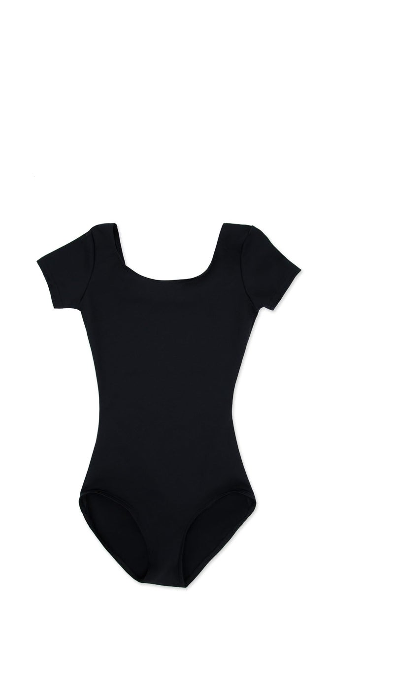 Capezio ليوتارد قصير الأكمام الأساسي للفتيات من كابيزيو، أسود، 4-5 أمريكي - Image 1
